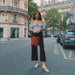 For Love and Lemons Polka Dot Bustier Crop Too